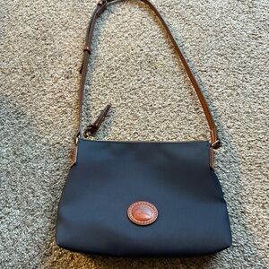 Dooney & Bourke Navy and Brown Shoulder Bag